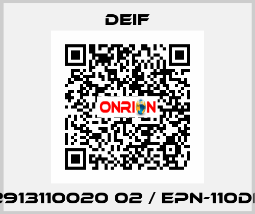2913110020 02 / EPN-110DN Deif