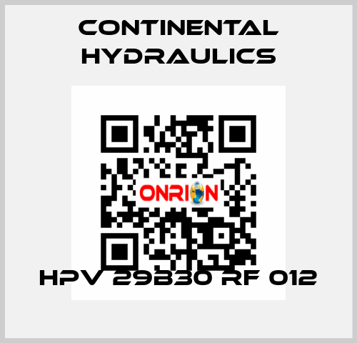 HPV 29B30 RF 012 Continental Hydraulics