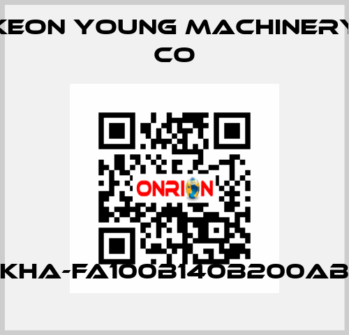 KHA-FA100B140B200AB Keon Young Machinery Co