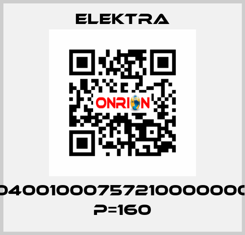 04001000757210000000 P=160 ELEKTRA