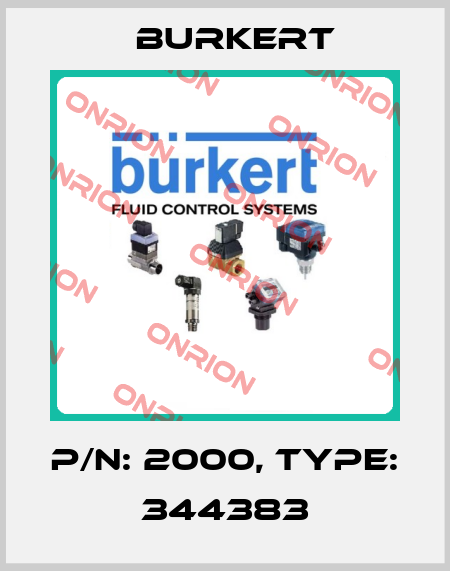P/N: 2000, Type: 344383 Burkert
