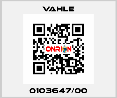 0103647/00 Vahle