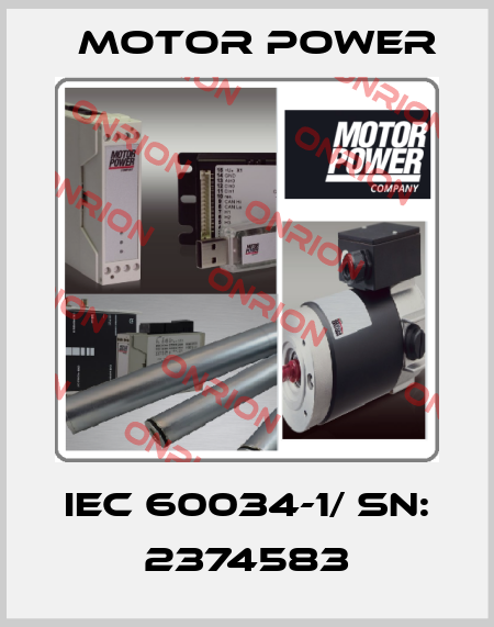 IEC 60034-1/ SN: 2374583 Motor Power