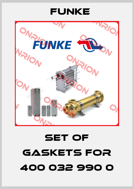set of gaskets for 400 032 990 0 Funke