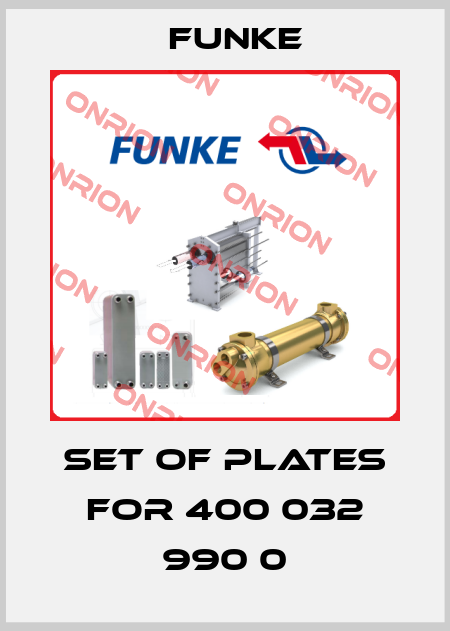 set of plates for 400 032 990 0 Funke