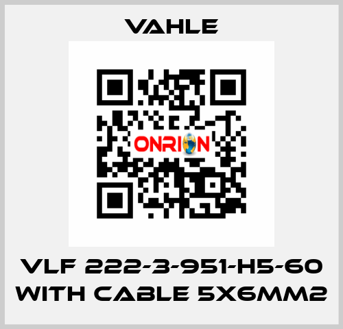 VLF 222-3-951-H5-60 with cable 5x6mm2 Vahle