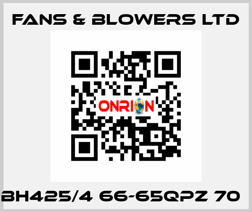 BH425/4 66-65QPZ 70㎏ Fans & Blowers Ltd