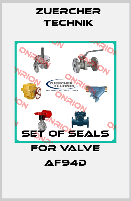 Set of seals for valve AF94D Zuercher Technik