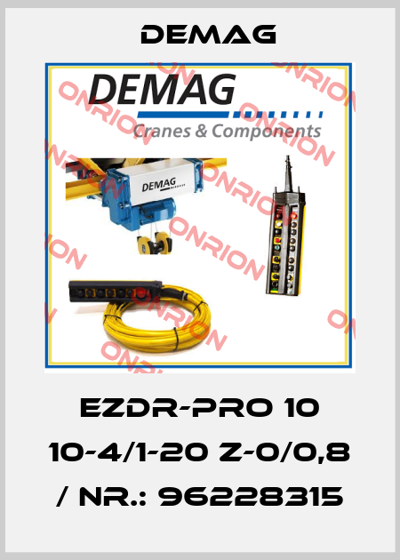 EZDR-PRO 10 10-4/1-20 Z-0/0,8 / Nr.: 96228315 Demag