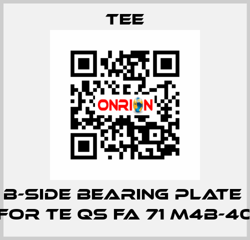 B-side bearing plate  for TE QS FA 71 M4B-40 TEE