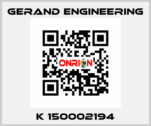 K 150002194 Gerand Engineering