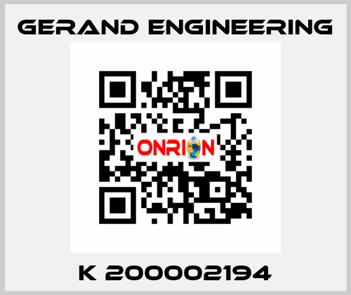 K 200002194 Gerand Engineering