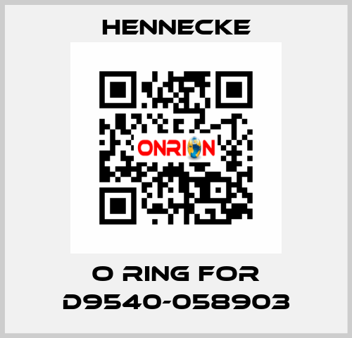 O Ring for D9540-058903 Hennecke