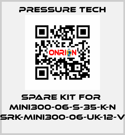 Spare kit for  MINI300-06-S-35-K-N (SRK-MINI300-06-UK-12-V) Pressure Tech