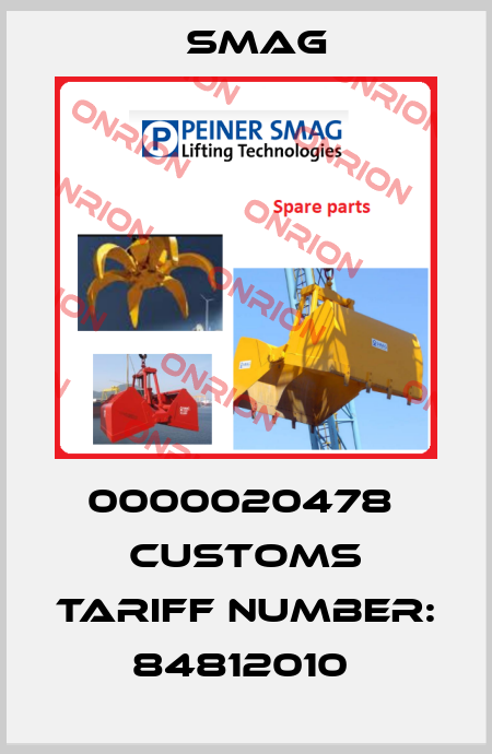 0000020478  customs tariff number: 84812010  Smag