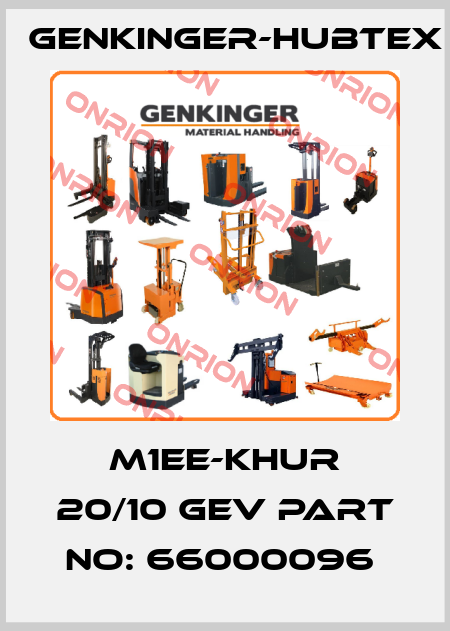 m1EE-KHUR 20/10 GEV Part No: 66000096  Genkinger-HUBTEX