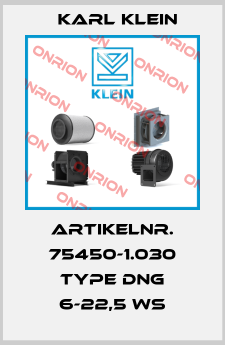 Artikelnr. 75450-1.030 Type DNG 6-22,5 WS Karl Klein