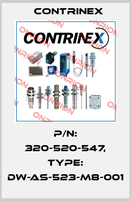 p/n: 320-520-547, Type: DW-AS-523-M8-001 Contrinex