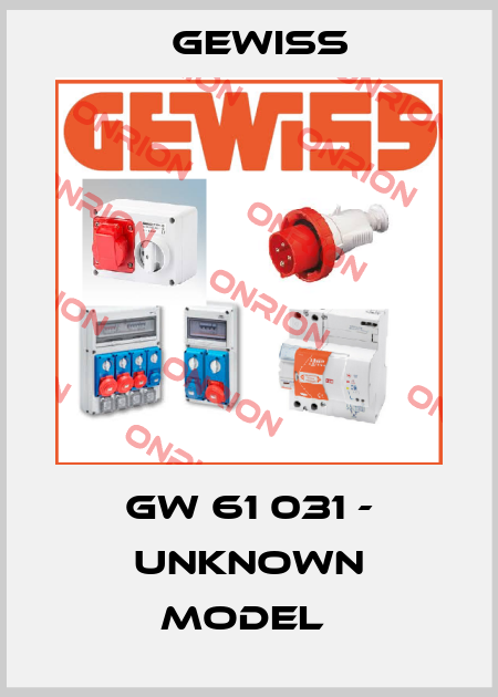 GW 61 031 - unknown model  Gewiss