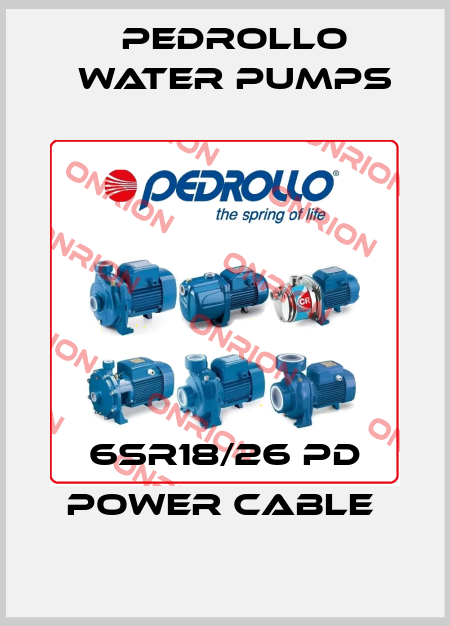 6SR18/26 PD power cable  Pedrollo Water Pumps