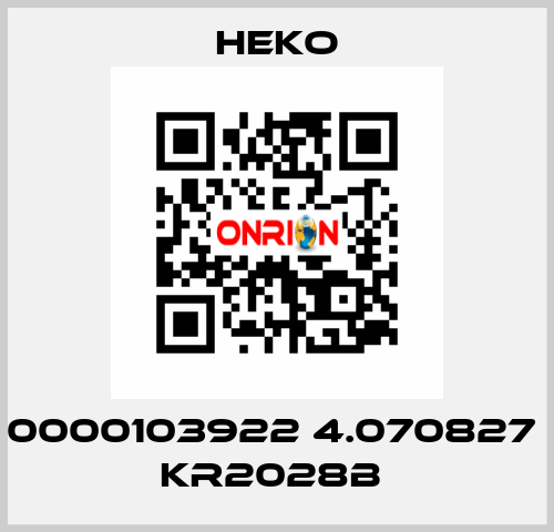 0000103922 4.070827  KR2028B  HEKO