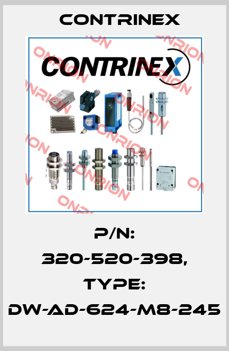 p/n: 320-520-398, Type: DW-AD-624-M8-245 Contrinex