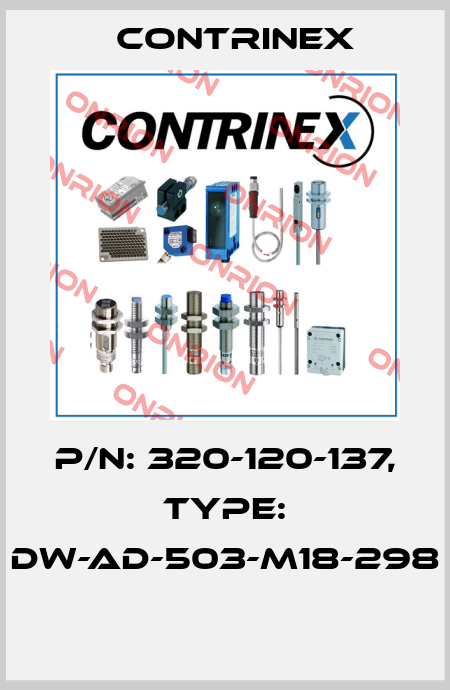 P/N: 320-120-137, Type: DW-AD-503-M18-298  Contrinex