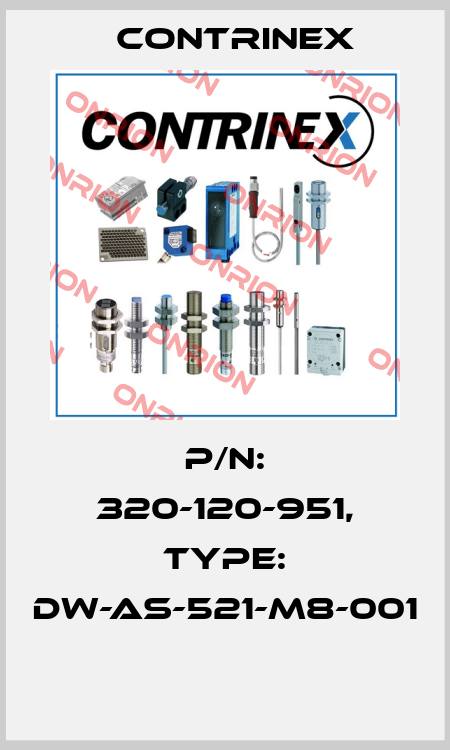 P/N: 320-120-951, Type: DW-AS-521-M8-001  Contrinex