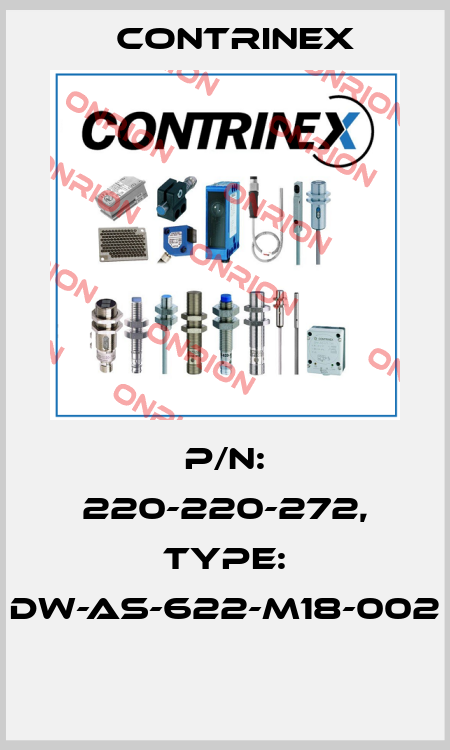 P/N: 220-220-272, Type: DW-AS-622-M18-002  Contrinex