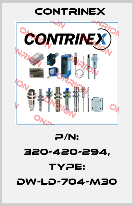 p/n: 320-420-294, Type: DW-LD-704-M30 Contrinex