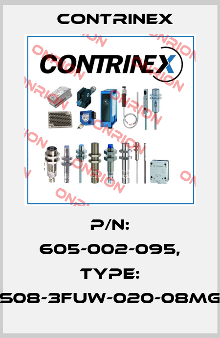 p/n: 605-002-095, Type: S08-3FUW-020-08MG Contrinex