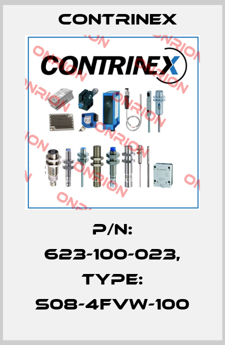 p/n: 623-100-023, Type: S08-4FVW-100 Contrinex