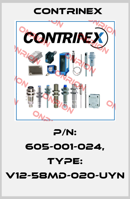 p/n: 605-001-024, Type: V12-58MD-020-UYN Contrinex