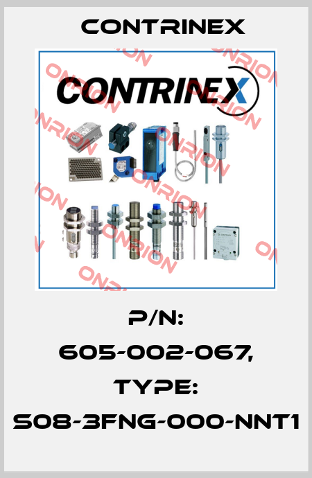 p/n: 605-002-067, Type: S08-3FNG-000-NNT1 Contrinex