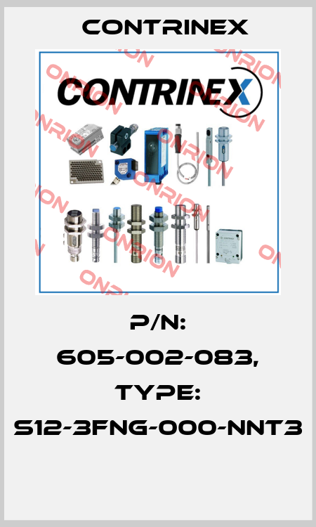 P/N: 605-002-083, Type: S12-3FNG-000-NNT3  Contrinex