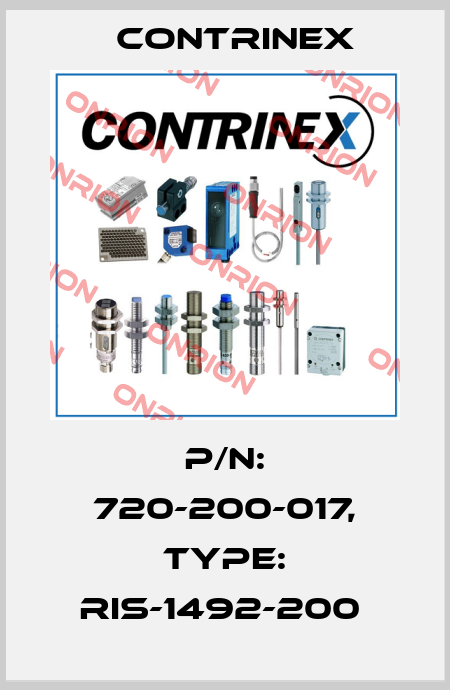 P/N: 720-200-017, Type: RIS-1492-200  Contrinex