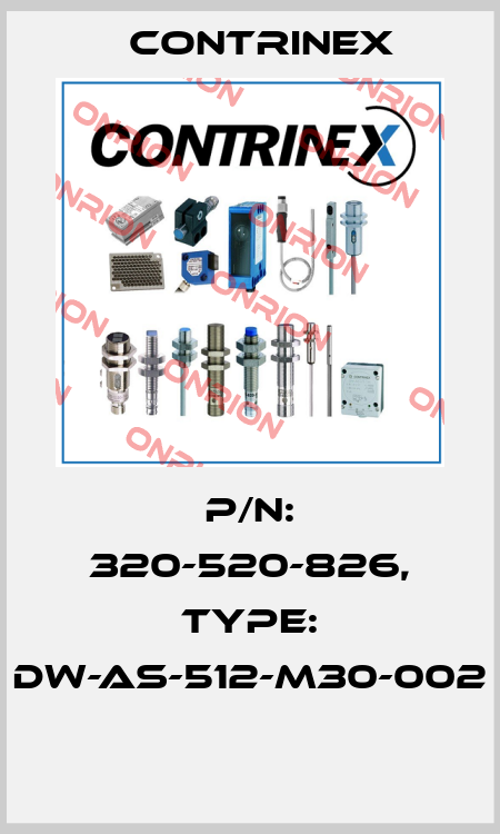 P/N: 320-520-826, Type: DW-AS-512-M30-002  Contrinex