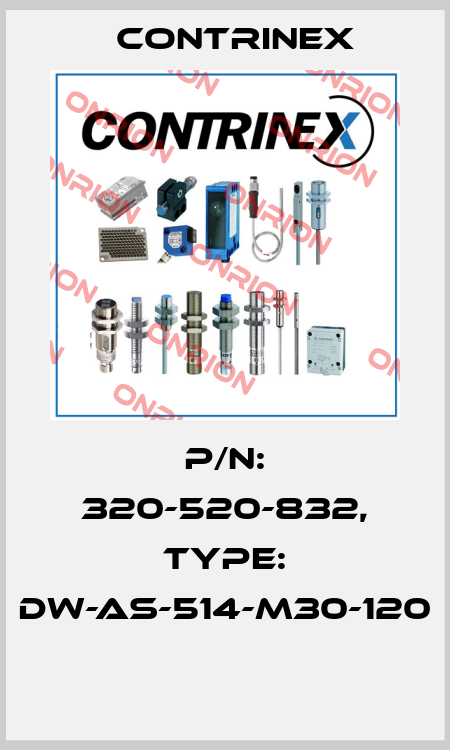 P/N: 320-520-832, Type: DW-AS-514-M30-120  Contrinex