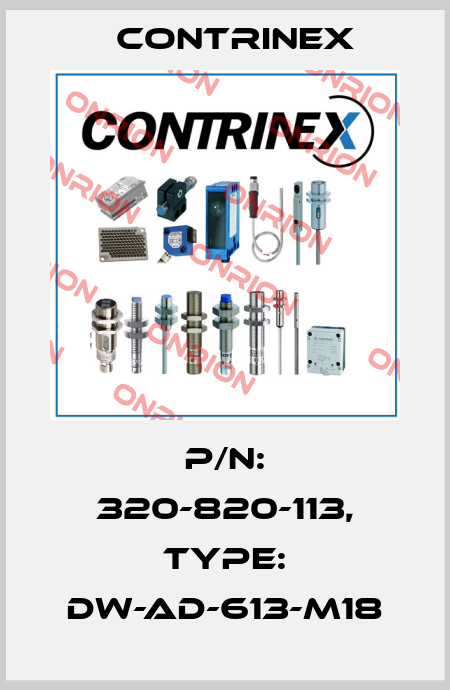 p/n: 320-820-113, Type: DW-AD-613-M18 Contrinex