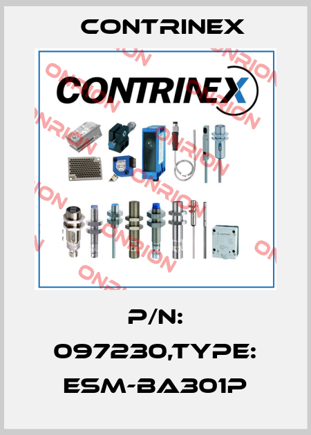 P/N: 097230,Type: ESM-BA301P Contrinex