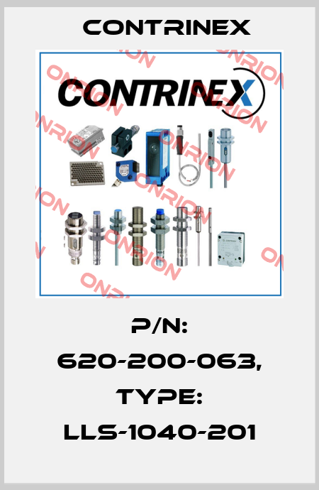 p/n: 620-200-063, Type: LLS-1040-201 Contrinex