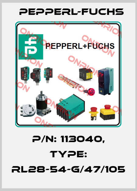p/n: 113040, Type: RL28-54-G/47/105 Pepperl-Fuchs