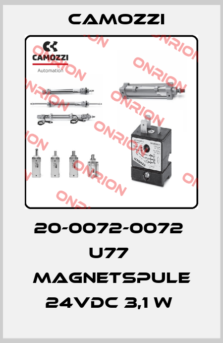 20-0072-0072  U77  MAGNETSPULE 24VDC 3,1 W  Camozzi