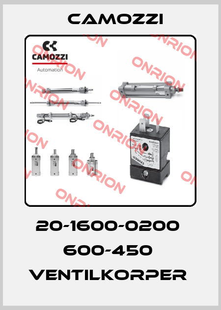 20-1600-0200  600-450  VENTILKORPER  Camozzi