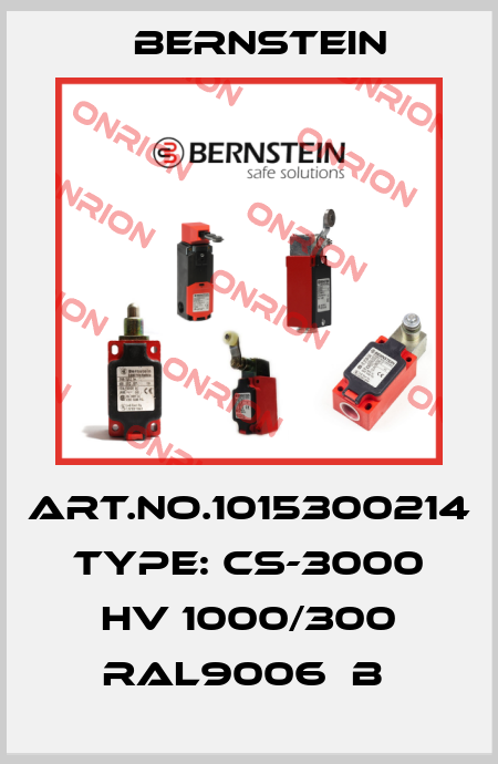 Art.No.1015300214 Type: CS-3000 HV 1000/300 RAL9006  B  Bernstein