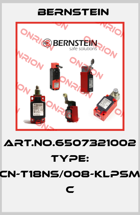 Art.No.6507321002 Type: KCN-T18NS/008-KLPSM8         C Bernstein