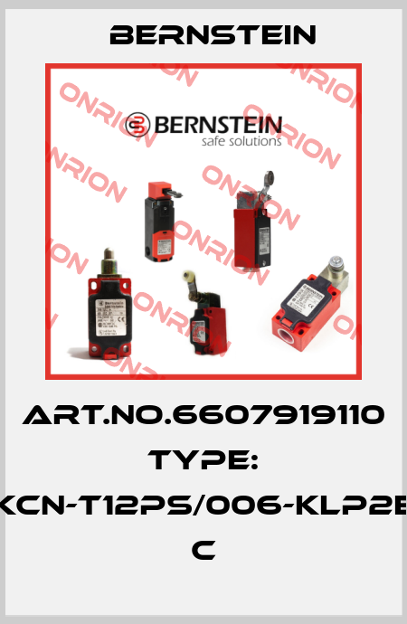 Art.No.6607919110 Type: KCN-T12PS/006-KLP2E          C Bernstein