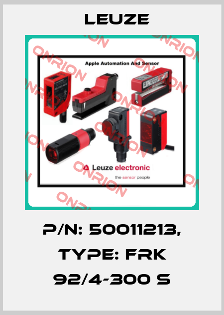 p/n: 50011213, Type: FRK 92/4-300 S Leuze