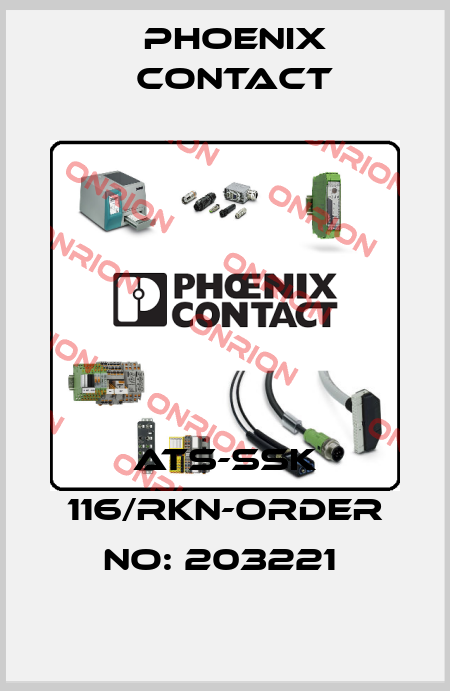 ATS-SSK 116/RKN-ORDER NO: 203221  Phoenix Contact
