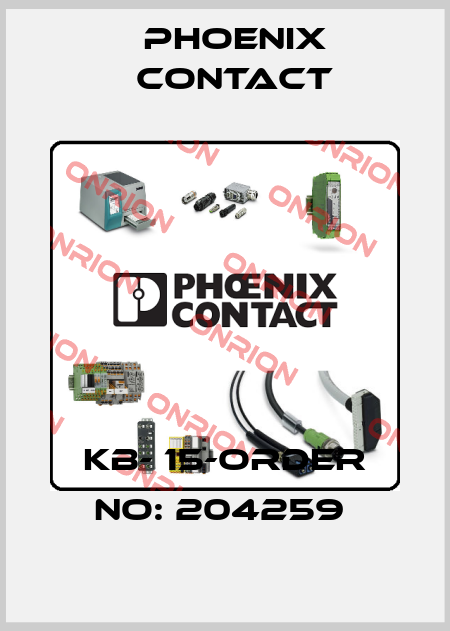 KB- 15-ORDER NO: 204259  Phoenix Contact